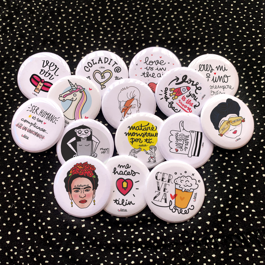 SUPERPACK 15 Chapas (2 lotes diferentes)
